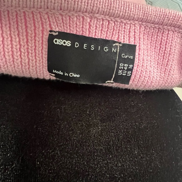 ASOS DESIGN Curve knitted square neck pink cami - Picture 6 of 6